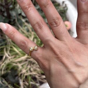 Gold-plated 14 K Elegant Gold-Tone Women's Ring